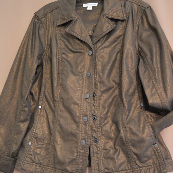 Ladies Jacket, size 14.  Beautiful brown color, Coldwater Creek brand - Picture 1 of 4